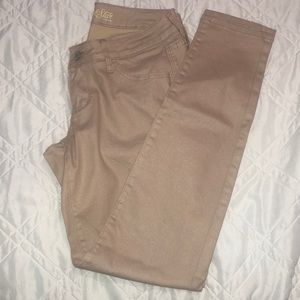 Old Navy Rockstar Khaki/Gold with Shimmer Pants